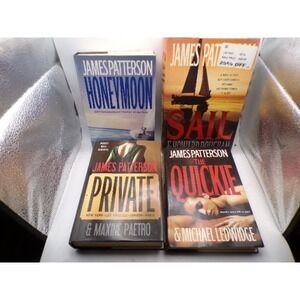 James Patterson 4 Book Hardcover Lot Honeymoon Sail Private The Quickie Thriller